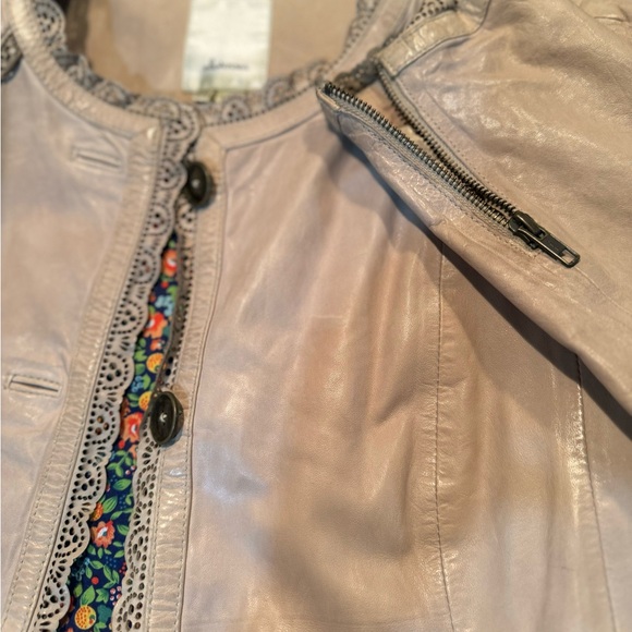 Anthropologie Elevenses Fitted Leather Jacket - Picture 5 of 9